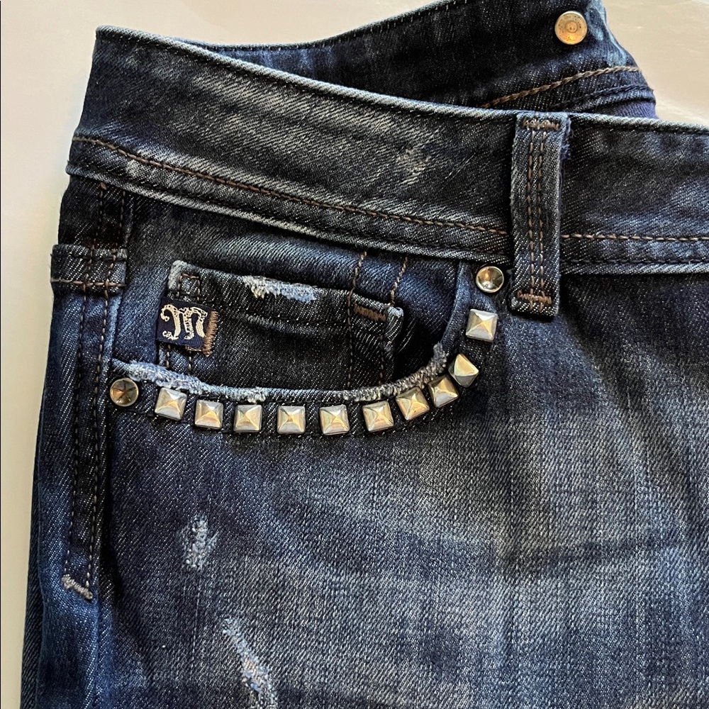 Miss Me Rivet Studded Pockets Low Rise Bootcut Size 28 - Picture 13 of 16